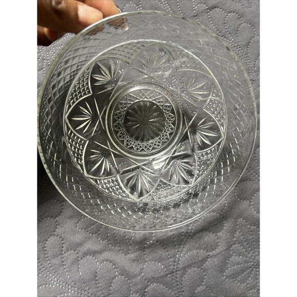 6pc Cristal D'Arques Durand Vintage Clear Glass Salad Fruit Snack Bowls 5 1/2" - Picture 4 of 7